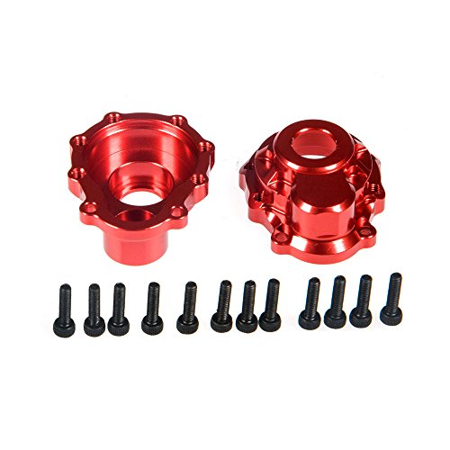4Pcs Aluminum Front & Rear Steering Knuckle Portal Cover，Red | Upgrade Parts, For Tra-xxas 1/10 TRX-4 TRX-6, RC Crawler Car - color: Red