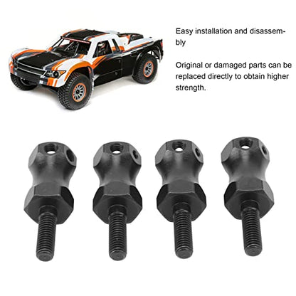 Hex Wheel Hub Adapter, Steel Reinforced Strength 15mm Widen RC Car Wheel Extension 4Pcs Set for RC Hobbyists Off-Road Racing Baja Style Enthusiasts