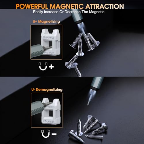 Precision Electric Screwdriver Set,160-in-1 Mini Electric Screwdriver,650mAh Rechargeable Screwdrivers,S2 Magnetic Bit,3 Torque Settings,Repair Tool Kit for Computer Phone Laptop Camera Watch Glasses - color: 160 Grey