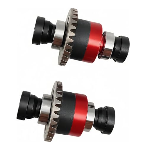 2PCS 30T 0.8Mod Differential Set for ARRMA Granite Typhon Mojave GROM (Red) | Metal,Front,Rear,1/18,1/14,ARA311177 ARA311177V2,Pre-Assembled,High Strength,Wear Resistant,Precision Fit - color: Red