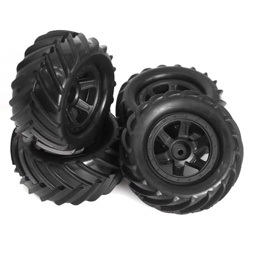 Compatible with TRAXXAS for E-Revo MJX 16207 16208 SCY 16101 HBX 1/16 RC Car Part 4pcs 90mm Monster Truck Tires Wheel 12mm Hex RC Assortment