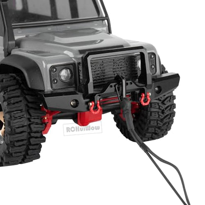 RC Crawler Accessories Roof Simulation for 1/18 1/24 RC Crawler Trx4m SCX24,Antenna/Jack Stands/Shackles/Shovel/Box/Metal Perforated Plates/Tow Rope,Black - color: Black(1set)