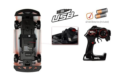 Jada Toys Fast & Furious Han’s Mazda RX-7 Drift RC Car, 1: 10 Scale 2.4Ghz Remote Control Orange & Black, Ready to Run, USB Charging (Standard) (99700)