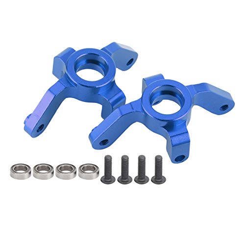 Steering Arm Hub Carrier for REDCAT 1/10 XTE RC Car, Aluminum Alloy Bearing Carrier Steering Knuckle Hub Mount, Durable RC Axle Carrier with Screws and Bearings, Replac (Dark Blue) - color: Dark Blue