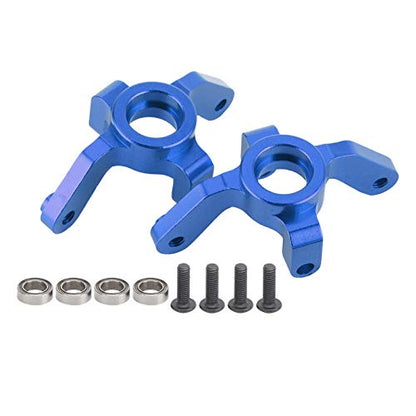 Steering Arm Hub Carrier for REDCAT 1/10 XTE RC Car, Aluminum Alloy Bearing Carrier Steering Knuckle Hub Mount, Durable RC Axle Carrier with Screws and Bearings, Replac (Dark Blue) - color: Dark Blue