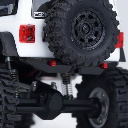 DJX Aluminum SCX30 Front & Rear Bumper w/Red Tow Hook for 1/30 Axial SCX30 Jeep Wrangler JLU Upgrades