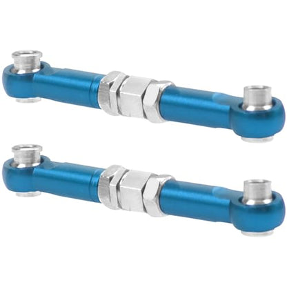 4Pcs ShareGoo Metal Steering Rod Servo Linkages Turnbuckle Compatible with Hyper Go MJX 16207 16208 16209 16210 H16BM H16GT H16DR 1/16 RC Car (Blue) - color: Blue