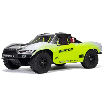 ARRMA RC Truck 1/10 SENTON 4X4 223S BLX BRUSHLESS Short Course Truck RTR (Battery and Charger Not Included) with DSC, Yellow, ARA4303V4T1 - color: Yellow