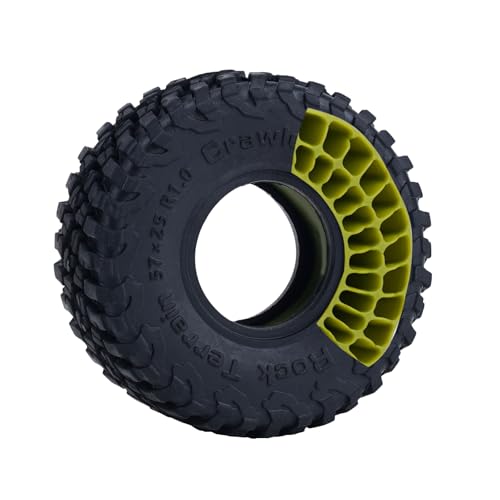 DJX 4PCS 1.0 Inch Tire Inserts Silicone Rubber Insert Foam Waterproof for 56-58mm*22-24mm 1.0'' Tire (Green) - color: Green