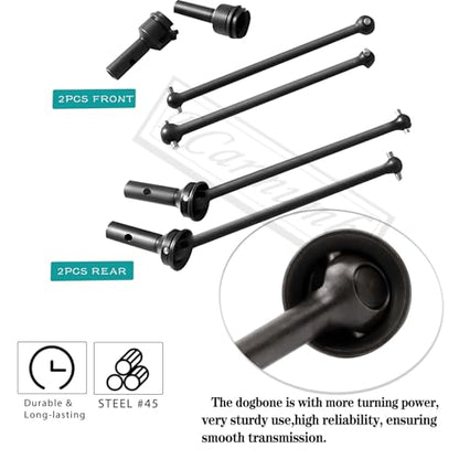 RC Drive Shaft CVD Axles Upgrades Part for 1/8 Typhon 6s, 1/7 Felony Limitless Roller Infraction 6s Blx，Steel Front Rear 4PCS Driveshafts w/17mm Wheel Hex Hub Hops Up,Navy Blue - color: Navy Blue- 4cvd-hubs