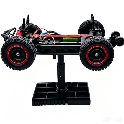 RC Car Work Stand Repair Workstation 360 Degree Rotation Lift Lower w/Screw Tray Tools for 1/10 1/12 1/16 Scale Wltoys HBX Traxxas RC car etc