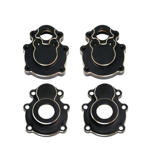 Brass Differential Axle Cover Steering Knuckle Outer Inner Portal Housing for FMS FCX10 1/10 RC Crawler Car Upgrade Parts(Rear Set) - color: Rear Set
