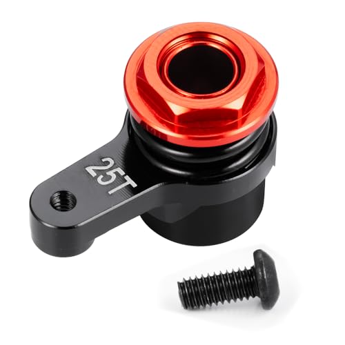25T Bellcrank Arm Servo Saver for LOSI 1/18 Mini LMT 4WD 1:18th Scale Crawler Car Upgrade Parts (Red) - color: Red