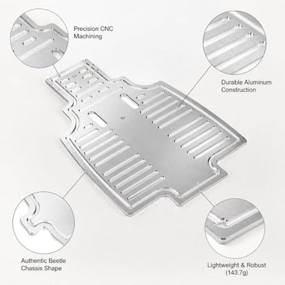 1/10 RC Car Chassis Plate, Aluminum Alloy Chassis Bottom Plate Frame for Sand Scorcher Car