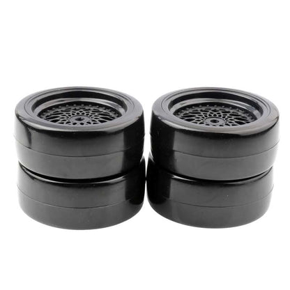 1/10 Drift Car Tires Set, Diameter 63mm RC Car Road Wheels and Tires with 12mm Hex RC Drift Car Tires Offset 3/6/9mm Fit for HSP HPI Sakura RC Car Accessories (Color : Offset 6mm) - color: Offset 6mm