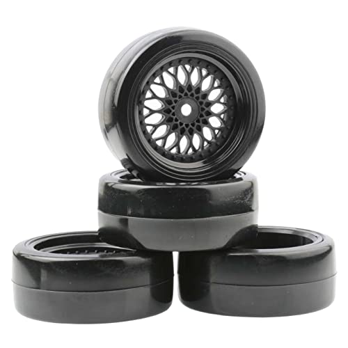 1/10 Drift Car Tires Set, Diameter 63mm RC Car Road Wheels and Tires with 12mm Hex RC Drift Car Tires Offset 3/6/9mm Fit for HSP HPI Sakura RC Car Accessories (Color : Offset 6mm) - color: Offset 6mm