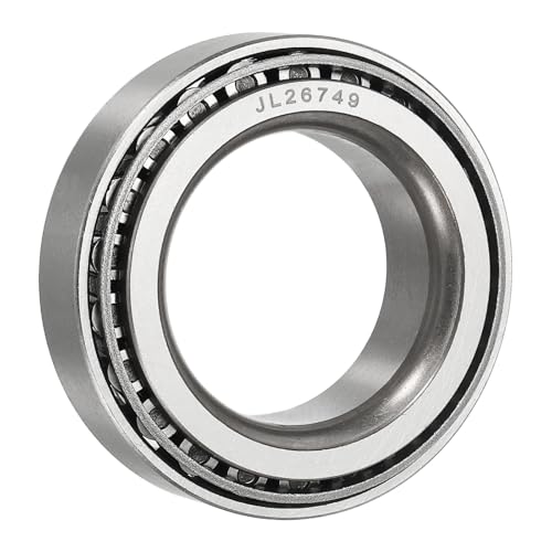 uxcell JL26749/10 Tapered Roller Bearing Cone and Cup Set, 1.24" Bore x 2.09" OD x 0.59" Width, Chrome Steel Taper Bearing Set, ABEC-3 - size: JL26749/10