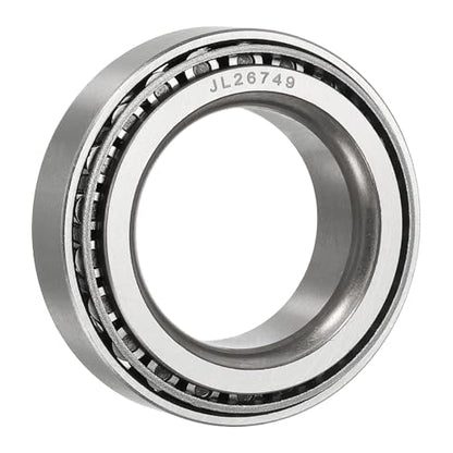 uxcell JL26749/10 Tapered Roller Bearing Cone and Cup Set, 1.24" Bore x 2.09" OD x 0.59" Width, Chrome Steel Taper Bearing Set, ABEC-3 - size: JL26749/10