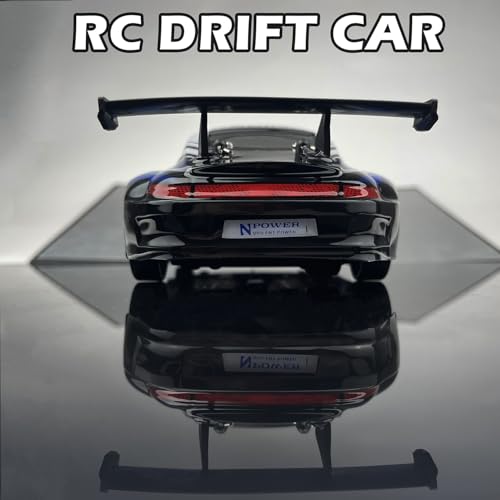 HTURCCOP RC Drift Car 2.4GHz 1:24 Scale 4WD High Speed Remote Control Cars Vehicle with LED Lights Two Batteries and Drifting Tires Racing Sport Toy Cars for Adults Boys Girls Kids - color: White