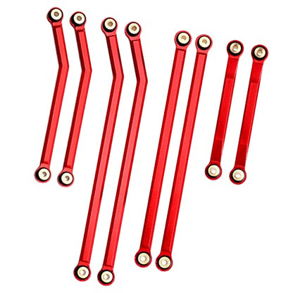 High Clearance Front Links Set for Axial SCX24 Gladiator AXI00005, 8PCS (Red) - color: Red