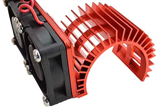 540/550 Aluminum Heat Sink W/Two 30mm Fans - 3 Colors to Choose from (Red)