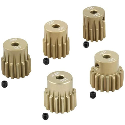 Aluminum Alloy 32P 0.8M Pitch Pinion Gear Set Fit for 1/10 RC Car Truck Motors - size: 12T-16T