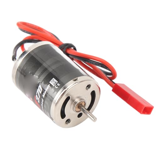 Alomejor 370 RC Motor,High Performance 30000RPM Brushed Motor Stainless Steel Copper Construction for RC Hobbyists Crawlers Racing Enthusiasts