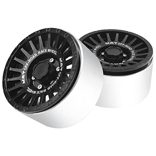 2.2" Metal Beadlock Wheel Rims 35mm Wide Fit 2.2 Tires Compatible with Traxxas TRX4 TRX6 Axial SCX10 90046 SCX10-III Wraith RR10 Spectra 1/10 RC Crawler