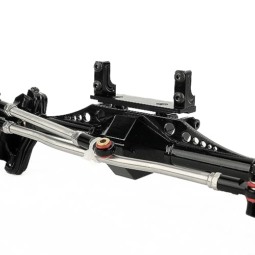 1/10 Metal Alloy Front Axle Servo Mount Holder Servo Fixed Bracket for AXI03004 Capra 1.9 RC Car Alloy Upgrade Parts (Black) - color: Black