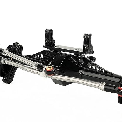 1/10 Metal Alloy Front Axle Servo Mount Holder Servo Fixed Bracket for AXI03004 Capra 1.9 RC Car Alloy Upgrade Parts (Black) - color: Black