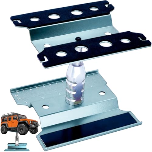 RC Car Repair Work Stand Lift Lower Adjustable Workstation Aluminum 360 Degree Rotation for 1/8 1/10 1/12 RC Car Traxxas Slash TRX4 Arrma Axial SCX10 Losi Redcat Wltoys RC Crawler Monster Truck Buggy - color: Lift Lower Grey