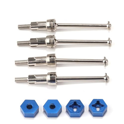 Compatible with ARRMA for Mojave for GROM RC Car Upgrade Modification Parts Accessories Drive Shaft CVD Steel Wheel Nut RC Car DriveShafts(Silver) - color: Silver