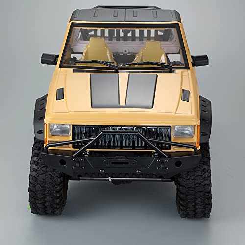 RC Crawler Body Cab & Back-Half Cage Body Shell for 1/10 RC Crawler TRX4 SCX10 90046 AT4 GEN 8 Scout II (Yellow) - color: Yellow