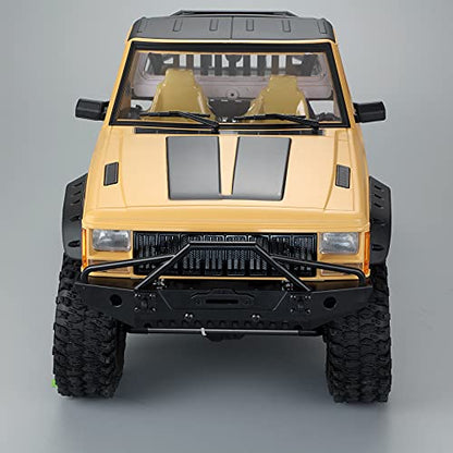 RC Crawler Body Cab & Back-Half Cage Body Shell for 1/10 RC Crawler TRX4 SCX10 90046 AT4 GEN 8 Scout II (Yellow) - color: Yellow