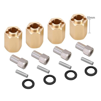 INJORA Brass Wheel Hex Hub 10 mm (+6 mm) Extender Adapter for TRX4M 1/18
