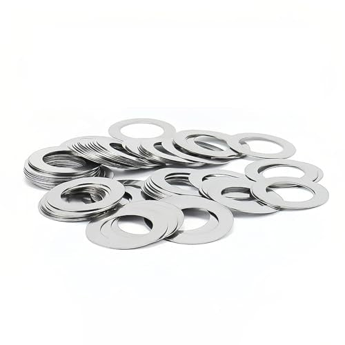 80PCS M8x10mm Steel Shim Set ，Precision Adjustment for RC Cars ，Remote Control car Used for fine-Tuning Motors, suspensions, differentials etc（0.1mm /0.2mm /0.3mm /0.5mm Each 20pcs ） Width