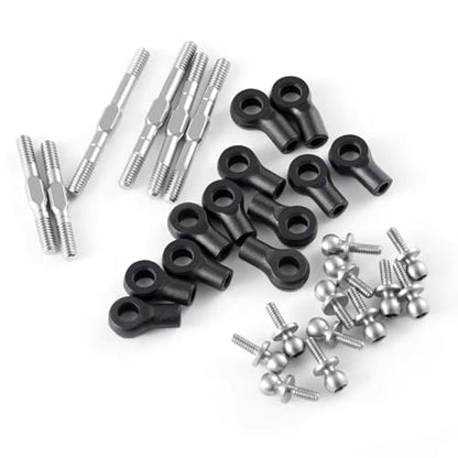 RC car Components Compatible with LOSI Micro-B 2WD for Buggy 1/24 RC Car Upgrade Parts 1Set Stainless Steel Adjustable Linkage Link Rod Set W Ball End