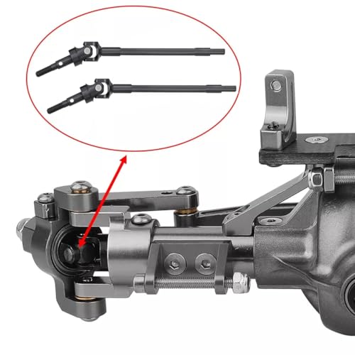 Complete Aluminum Front & Rear Axle Set for Axial SCX10 RC4WD D90, 1/10 Scale RC Crawler Upgrade, with Enhanced Steel Axle Shafts(Titanium)