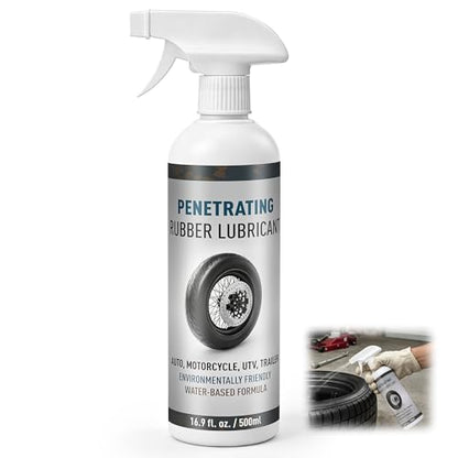 16.9 oz Bottle Tire Mounting Rubber Lubricant, Tire Mounting and Demounting Lubricant for Enhanced Bead Seal & Rust Protection for Car, Truck, Motorcycle, UTV & Trailer, Ready to Use Spray