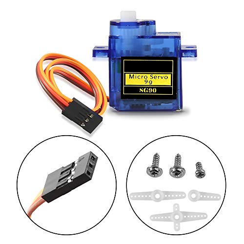 20Pcs SG90 Micro Servo Motor Mini Servo SG90 9g Analog Servo SG90 Steering Gear Compatible with RC Helicopter Airplane Car Boat Robot