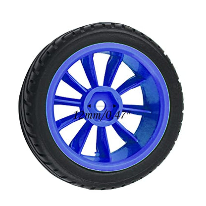 10-Spoke RC 12mm Hex Hub Wheel Rims & Rubber Tires Compatible with HSP Tamiya HPI Kyosho 1/10 On-Road Touring Car,WLtoys 1/14 144001 Traxxas 1/16 Slash RC 1/18 A959B Buggy (Blue) - color: Blue