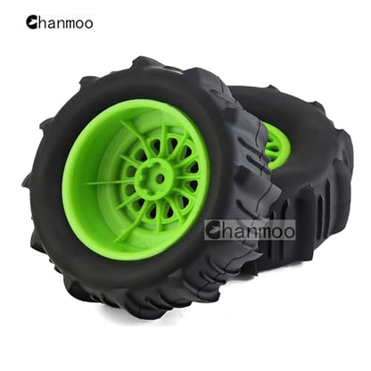 1/7 1/8 RC Short Course Truck Car Tires and Wheels Rims 17mm Hex Snow Sand Buggy Desert Tyres with Foam Insert for 1:7 Scale RC Off Road Truck Car TRAXXAS UDR 85086-4 4Pcs (A Black) - color: A Black