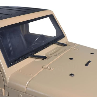 SCX10 Jeep Body,1/10 RC Car Hard Body Shell Kit,Open Car Shell Kit 313mm Wheelbase for RC Crawler Axial SCX10 90046 90047 RGT EX86100(Army Green) - color: Army Green