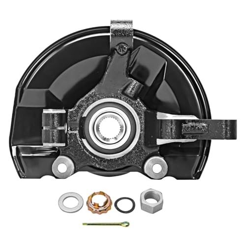 Detroit Axle - Front Left Steering Knuckle Kit for 07-17 Jeep Compass | Patriot, 07-12 Dodge Caliber, Driver Side Steering Knuckle & Wheel Bearing Hub CV Axle 2007 2008 2009 2010 2011 2012 - size: 2UX48602/Pair