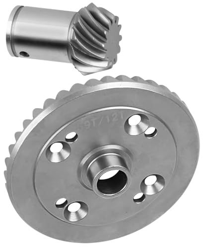 Front Rear 39T Main Diff Gear & 12T Main Input Gear Upgrades Part for 1/5 Kraton 8s BLX/Outcast 8s BLX(EXB),RC Steel Metal 39/12T Spiral Front Rear Main Diff Gear Set,#ARA310911+ARA310912