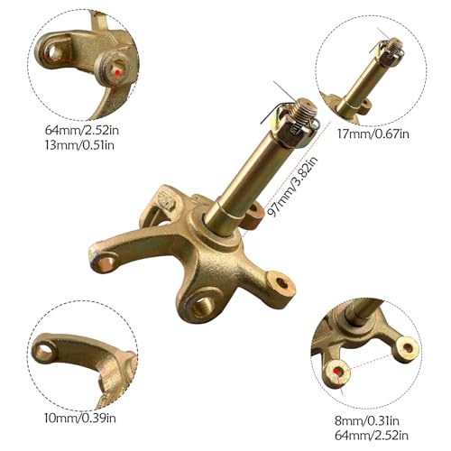 Front A Arm Suspension Kit 170mm 182mm for 110cc-200cc ATV Go Kart Quad – 4 Stud 78mm Hubs 250mm Shocks with Spindles Tie Rods for Buggy DIY