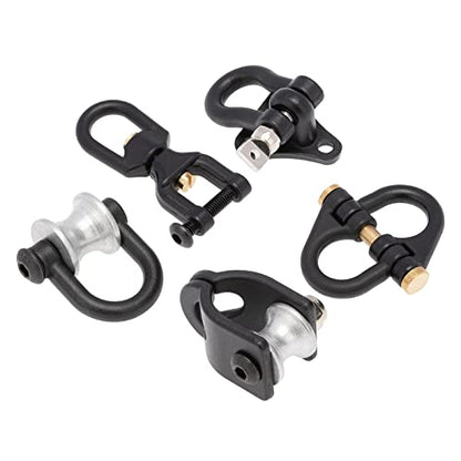 1/10 RC Car Crawler Trailer Towing Shackles - Metal Hooks for SCX10 TRX4 D90 - Upgrade Parts for Rock Climbing Cars - 5Pcs Set Included - Black - color: Black