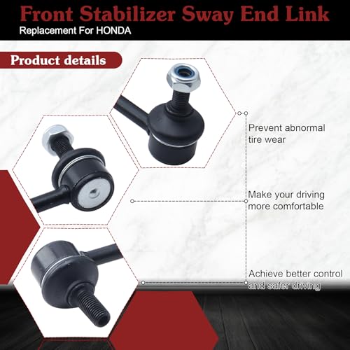 2* K80369 K80370 Rear Sway Bar Link - Restore Rear Stability | Compatible with 2002-2006 Honda CR-V - color: 1*K80369 1*K80370, size: Sway Bar Link