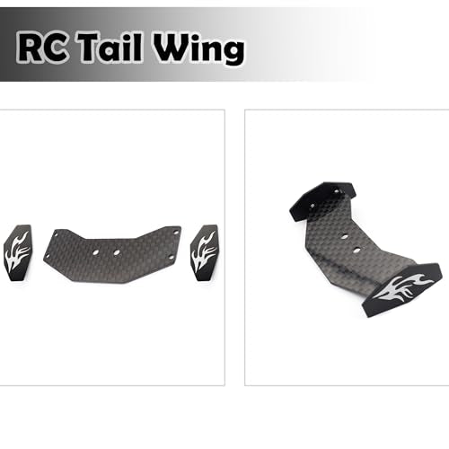 Carbon Fiber RC Tail Wing for Losi 1/24 Micro-B 2WD Buggy RC Car(Black) | Carbon Fiber RC Tail Wing,RC Car, Upgrade Parts,Easy Installation - color: Black
