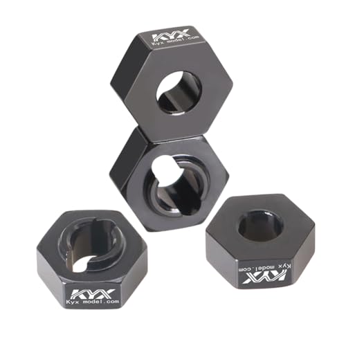 KYX Racing Aluminum Front Rear Wheel Hex Mount Adapter Upgrades Parts Accessories for 1/24 RC Crawler Car LOSI Micro-B Buggy